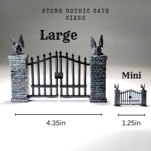 Miniature Stone Gothic Gate Sizes