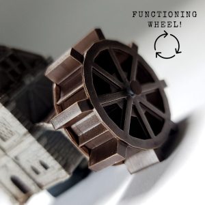Miniature Stone Watermill (W/ Functioning Wheel) Terrarium Decor