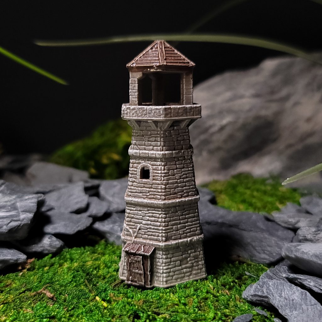 Miniature Stone Lighthouse Terrarium Decor