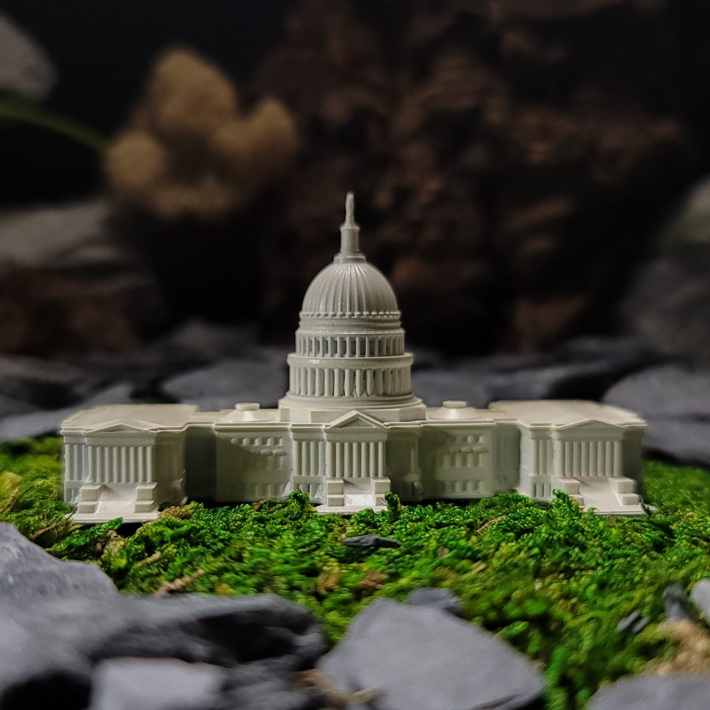 Mini US Capital Building Model Terrarium Decor | Bantam.Earth