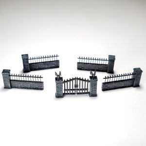Miniature Stone Gothic Fence Decor Set | Bantam.Earth