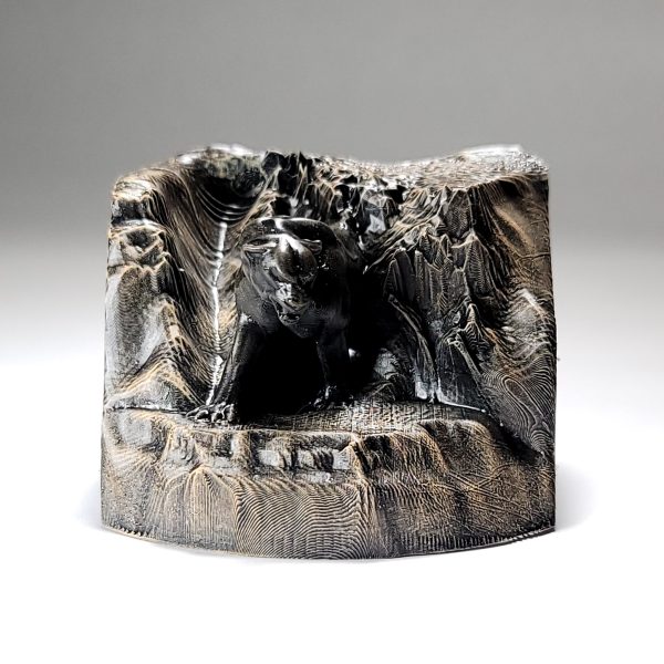 Miniature Black Panther Mountain Terrarium Decor