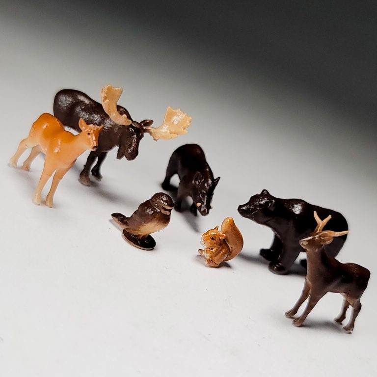 Miniature Woodland Animal Figurines Terrarium Decor