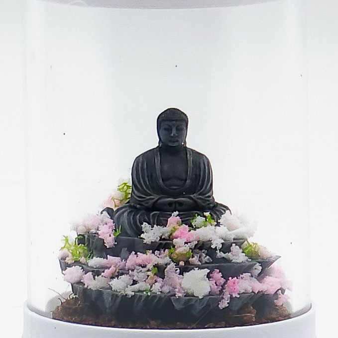 Ready-Made Miniature Buddha Terrarium By Bantam.Earth