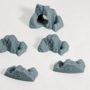 Mini Magnetic Rock Ledge & Cubby Decor Set For Terrariums