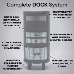 Complete Stand/Storage system of a Bantamarium V2 DOCK.