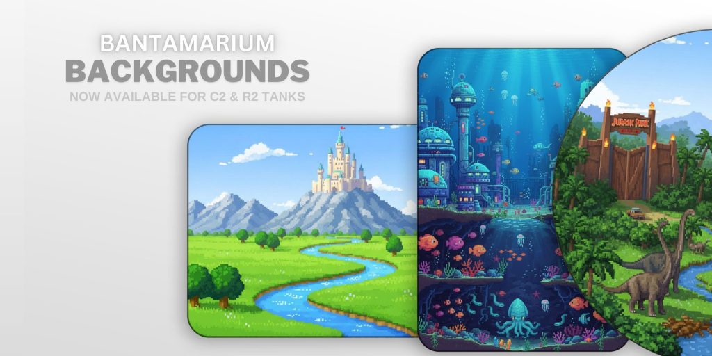 Printable Tank Backgrounds | Digital Terrarium & Aquarium Back Covers | Bantamarium