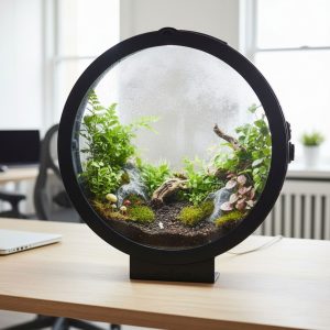 Bantamarium C2 RING being used as a desktop terrarium