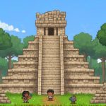 Pixelated Ancient Mayan Backdrop| Printable Tank Backgrounds