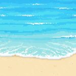 Pixelated Beach Backdrop | Printable Tank Backgrounds