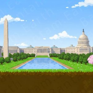 Pixelated DC Backdrop | Printable Tank Backgrounds