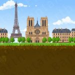 Pixelated Paris Backdrop | Printable Tank Backgrounds