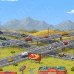 Pixelated Highway Backdrop | Printable Tank Backgrounds